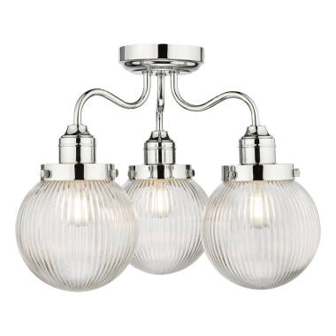 Dar Tamara 3 Arm Semi-Flush Ceiling Light