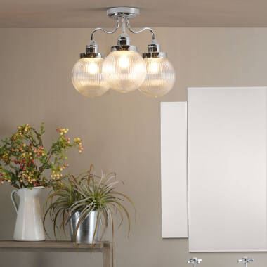 Image of Dar Tamara 3 Arm Semi-Flush Ceiling Light
