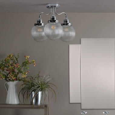 Image of Dar Tamara 3 Arm Semi-Flush Ceiling Light