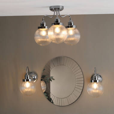 Image of Dar Tamara 3 Arm Semi-Flush Ceiling Light