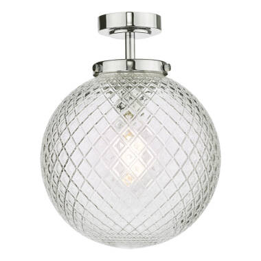 Dar Wayne Bathroom Semi-Flush Ceiling Light