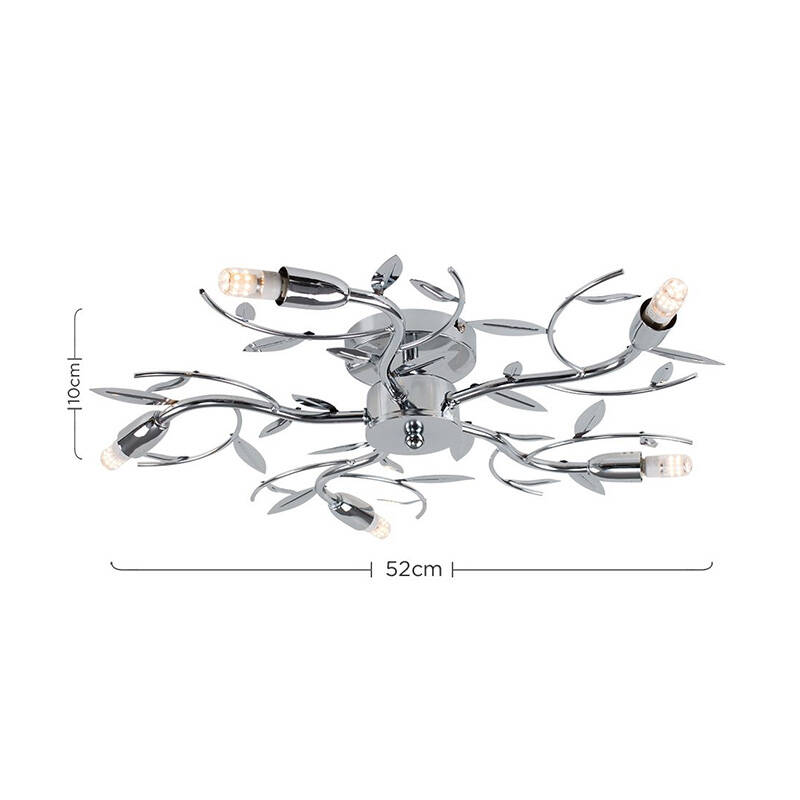 Image of Edit Blossom 5 Arm Semi-Flush Ceiling Light