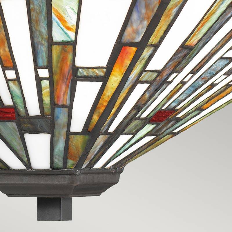 Image of Quoizel Maybeck 2 Light Tiffany Style Semi Flush Ceiling Light