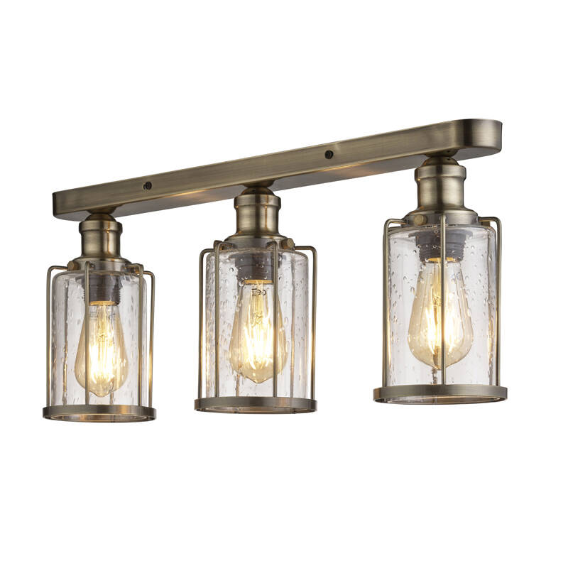 Image of Searchlight Pipes 3 Light Semi-Flush Ceiling Light