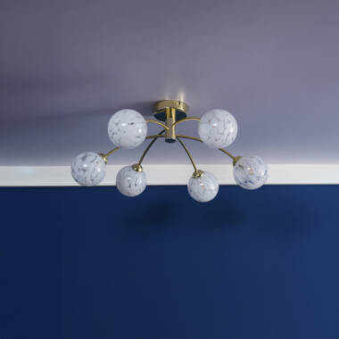 Image of Dar Capucine Semi-Flush Ceiling Light