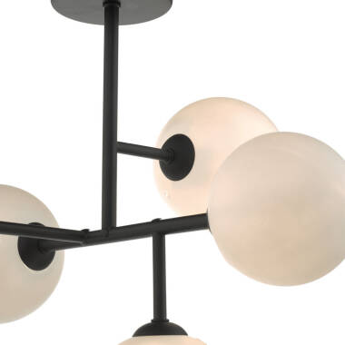 Image of Dar Euan 5 Arm Semi Flush Ceiling Light
