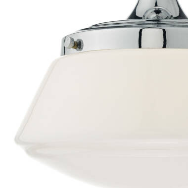 Image of Dar Caden Glass Semi-Flush Ceiling Light