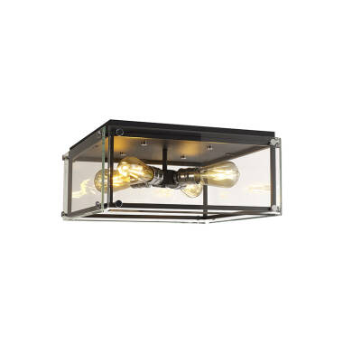 Madison 4 Light Glass Flush Ceiling Light
