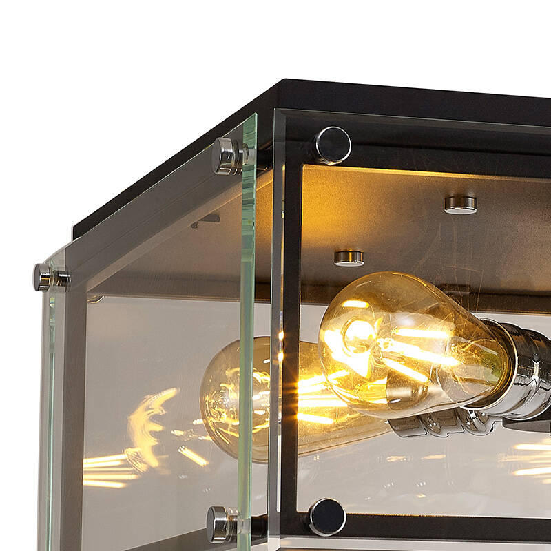 Image of Madison 4 Light Glass Flush Ceiling Light