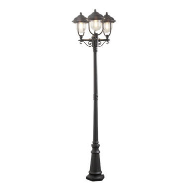 Konstsmide Parma Triple Head Outdoor Lamp Post