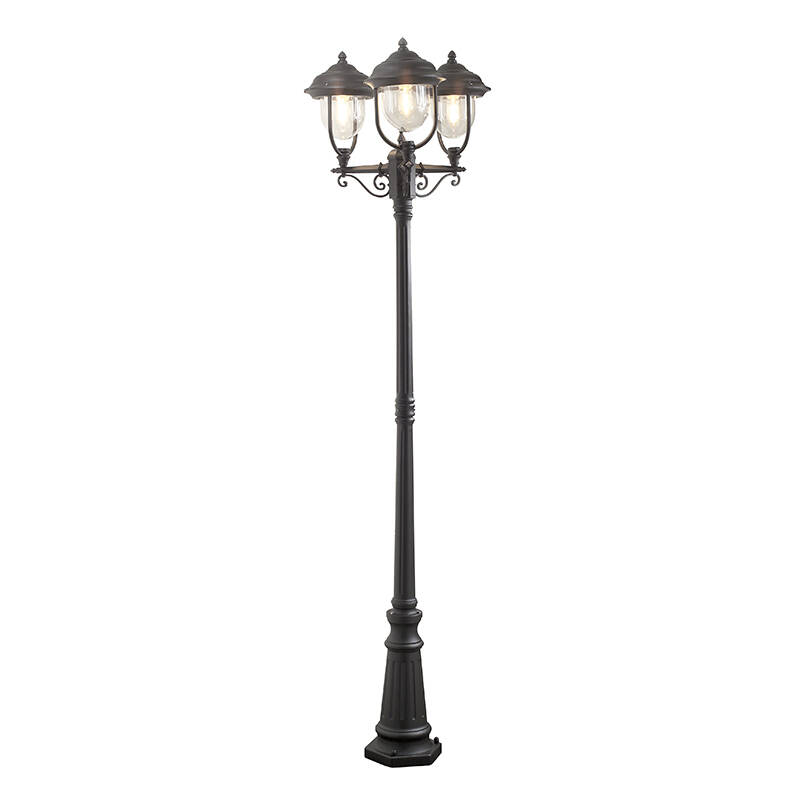 Image of Konstsmide Parma Triple Head Outdoor Lamp Post