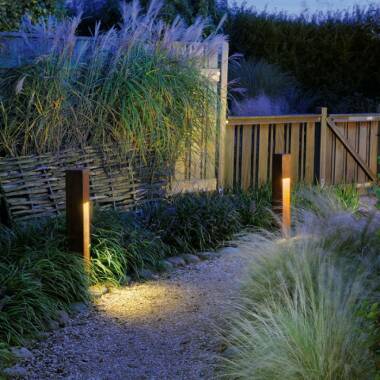 Image of SLV Rusty Slot Outdoor Post Light