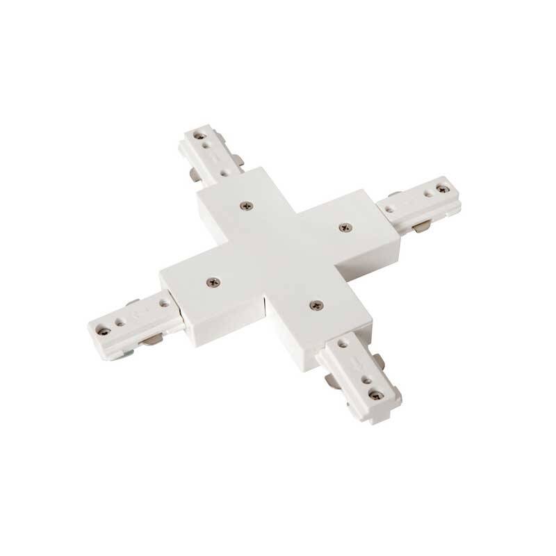 Image of Lucide 1 Circuit Track X Shaped Connector