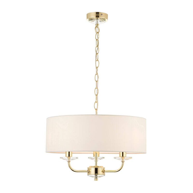 Image of Endon Nixon 3 Light Ceiling Pendant Light