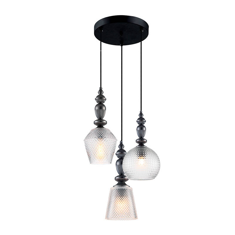 Image of Edit Hirst 3 Light Glass Cascade Ceiling Pendant