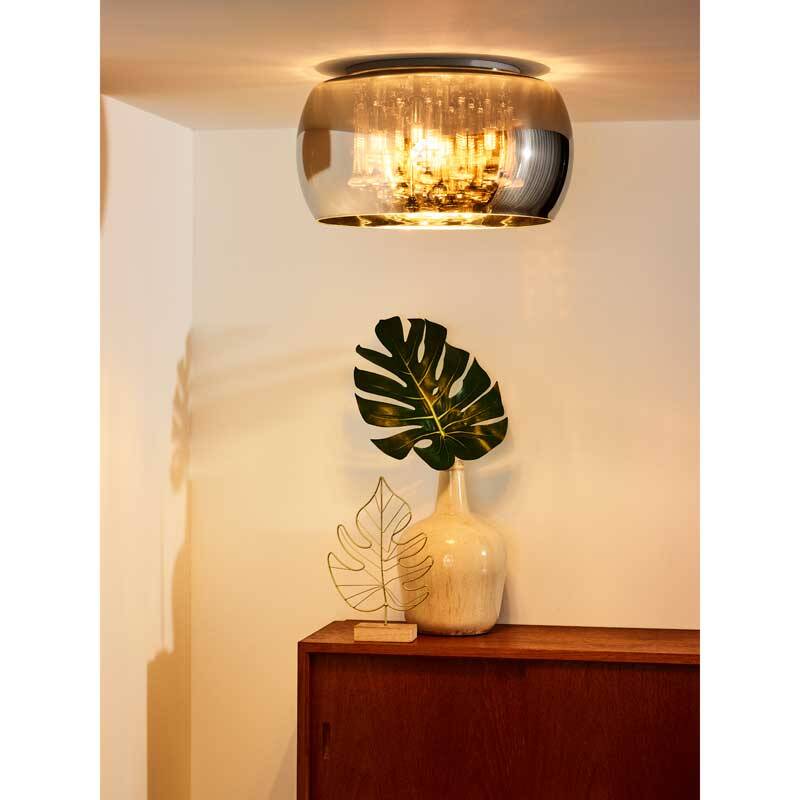 Image of Lucide Pearl Glass Flush Ceiling Light