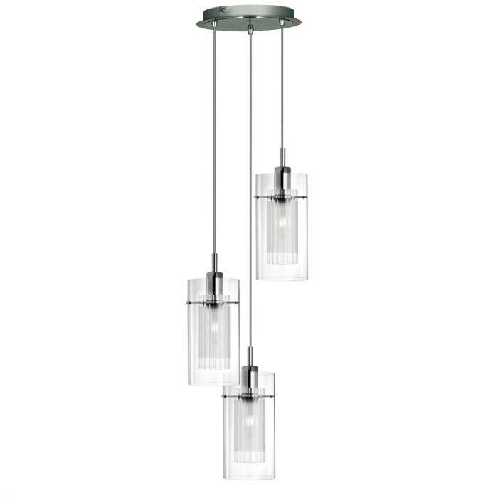 Image of Searchlight Duo III Glass 3 Light Cluster Ceiling Pendant