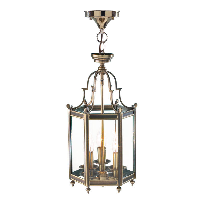 Image of Dar Moorgate 3 Light Glass Ceiling Pendant Light