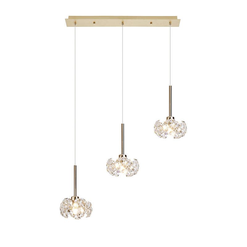 Image of Paris Crystal 3 Light Bar Ceiling Pendant