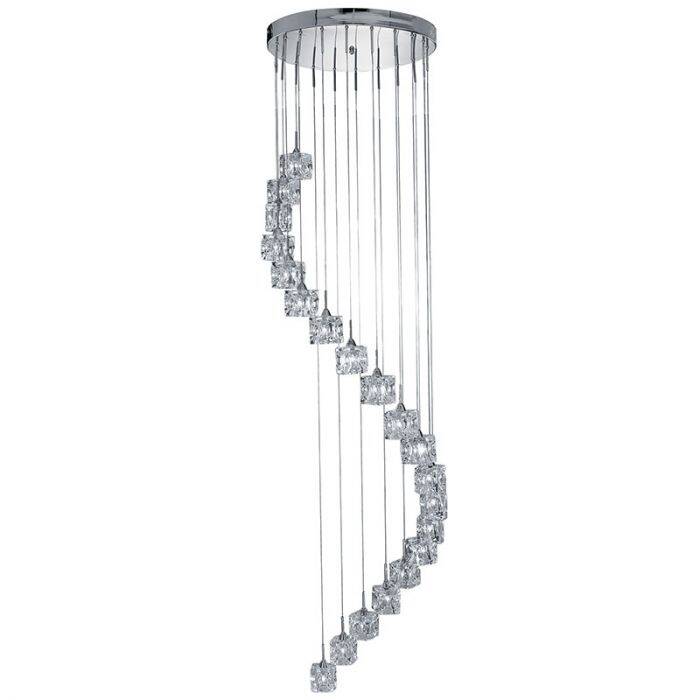 Image of Searchlight Ice Cube 20 Light LED Cascade Ceiling Pendant