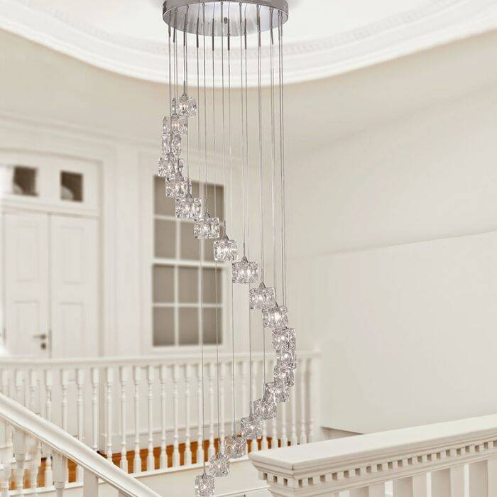 Image of Searchlight Ice Cube 20 Light LED Cascade Ceiling Pendant
