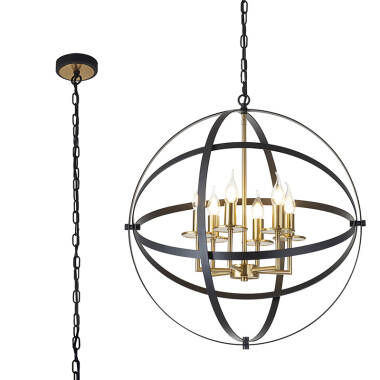 Image of Vesta 6 Arm Ceiling Pendant Light