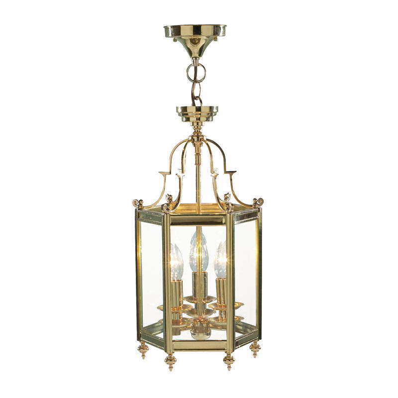 Image of Dar Moorgate 3 Light Glass Ceiling Pendant Light