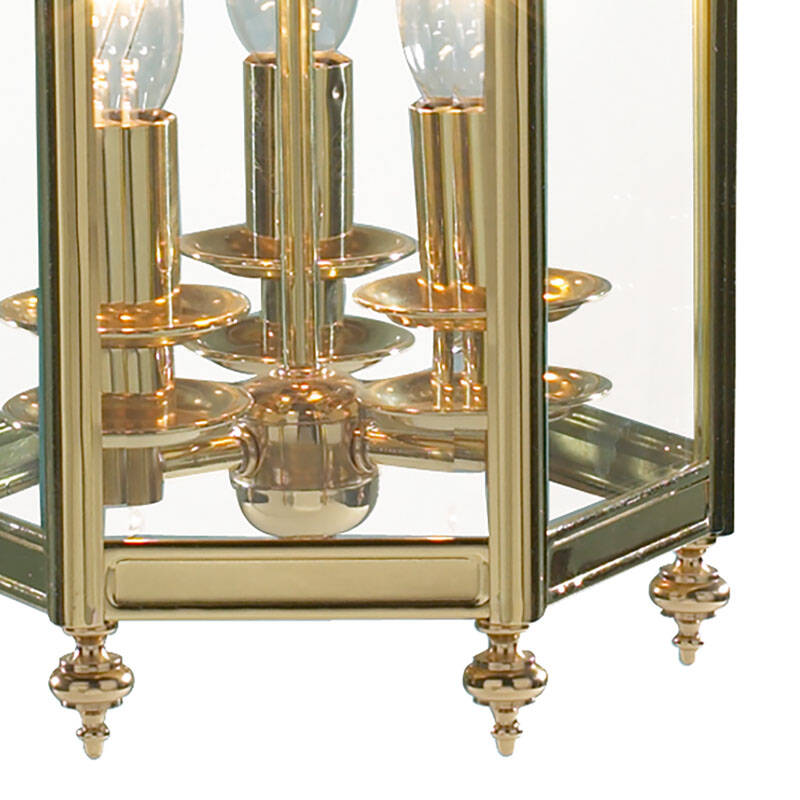 Image of Dar Moorgate 3 Light Glass Ceiling Pendant Light