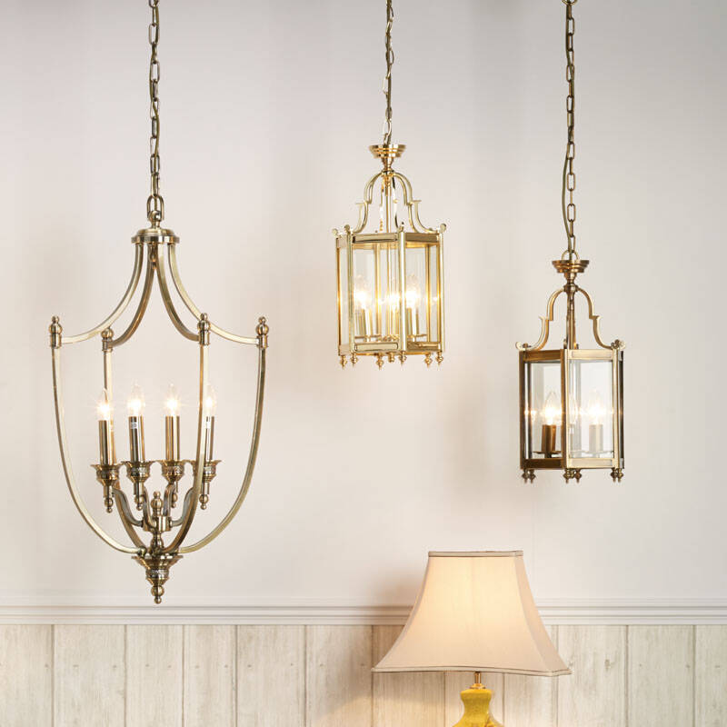 Image of Dar Moorgate 3 Light Glass Ceiling Pendant Light