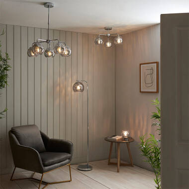 Image of Endon Dimple 5 Arm Ceiling Pendant Light