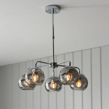 Image of Endon Dimple 5 Arm Ceiling Pendant Light
