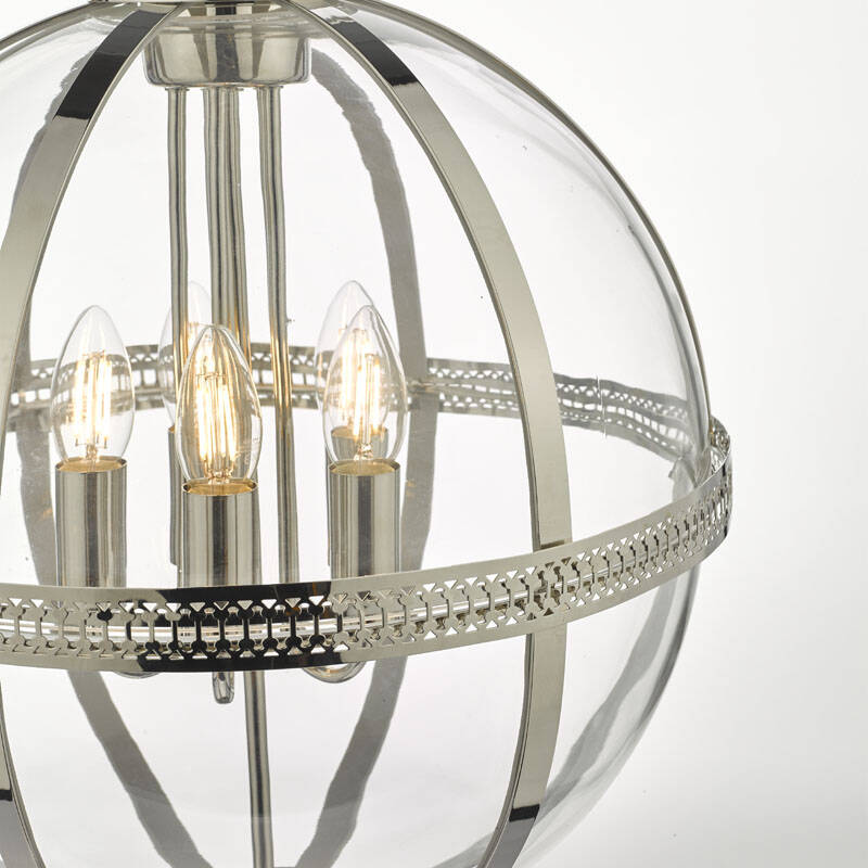 Image of Dar Vanessa 5 Arm Ceiling Pendant Light