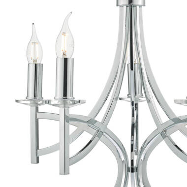 Image of Dar Lyon 5 Arm Ceiling Pendant Light
