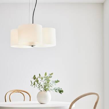 Image of Oturo 3 Light Glass Ceiling Pendant