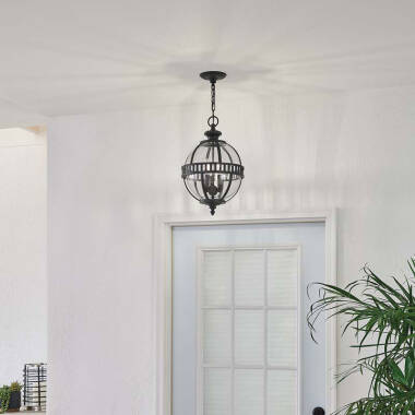 Image of Kichler Halleron 3 Light Pendant Porch Lantern