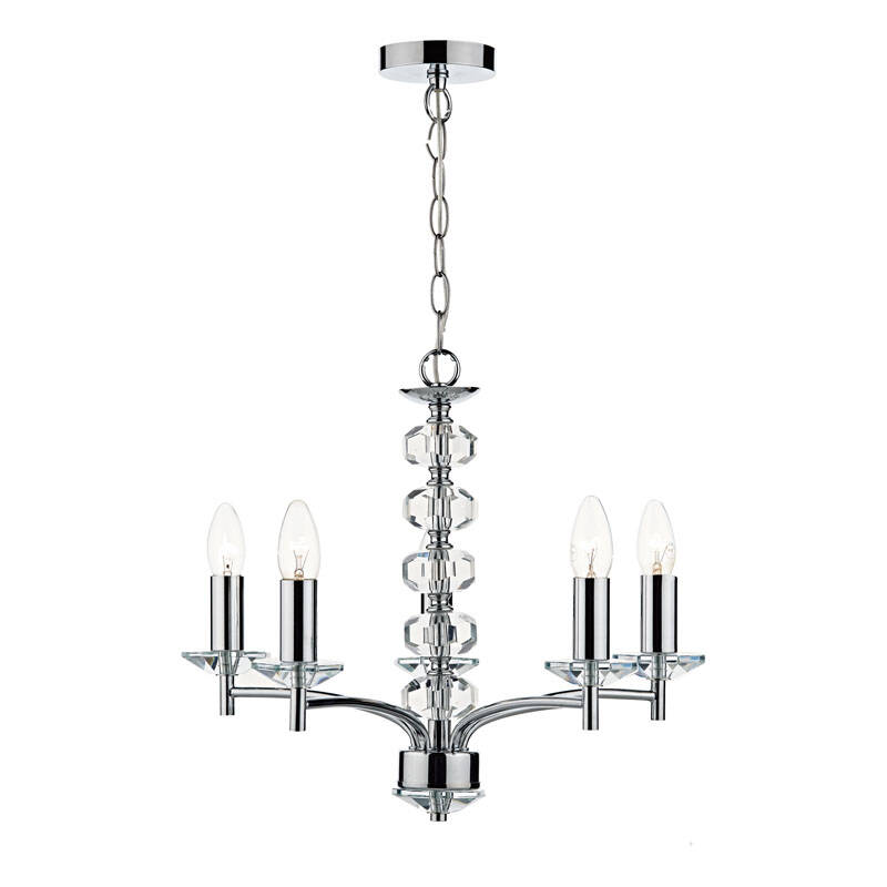 Image of Dar Oleana 5 Light Chandelier