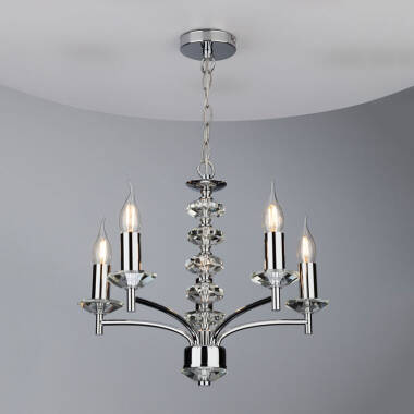 Image of Dar Oleana 5 Light Chandelier