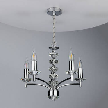 Image of Dar Oleana 5 Light Chandelier