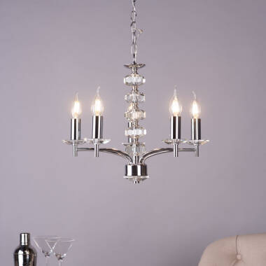 Image of Dar Oleana 5 Light Chandelier