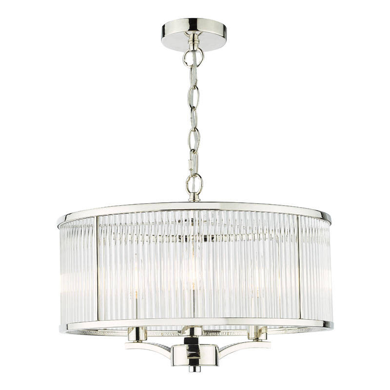 Image of Dar Evelyn 3 Arm Ceiling Pendant Light