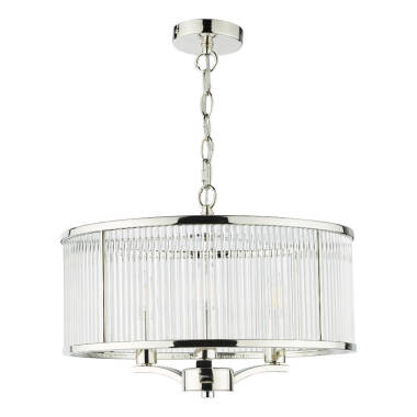 Image of Dar Evelyn 3 Arm Ceiling Pendant Light