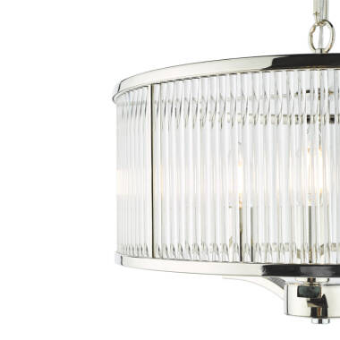 Image of Dar Evelyn 3 Arm Ceiling Pendant Light