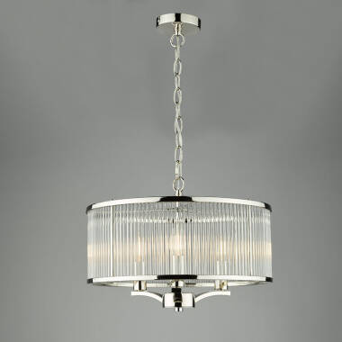 Image of Dar Evelyn 3 Arm Ceiling Pendant Light
