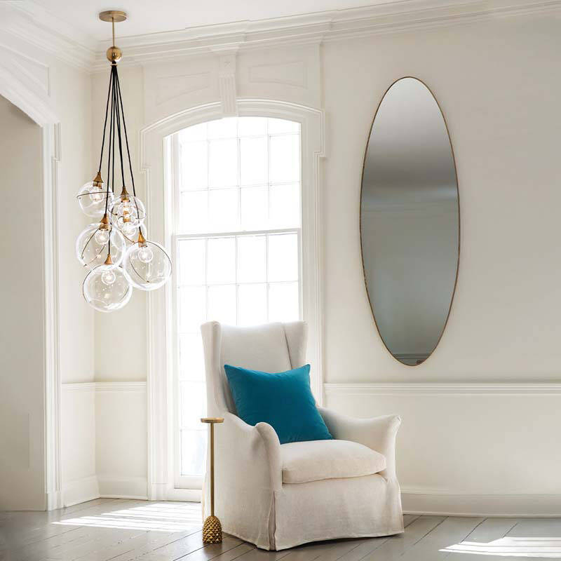 Image of Quintiesse Skye 6 Light Glass Cluster Ceiling Pendant