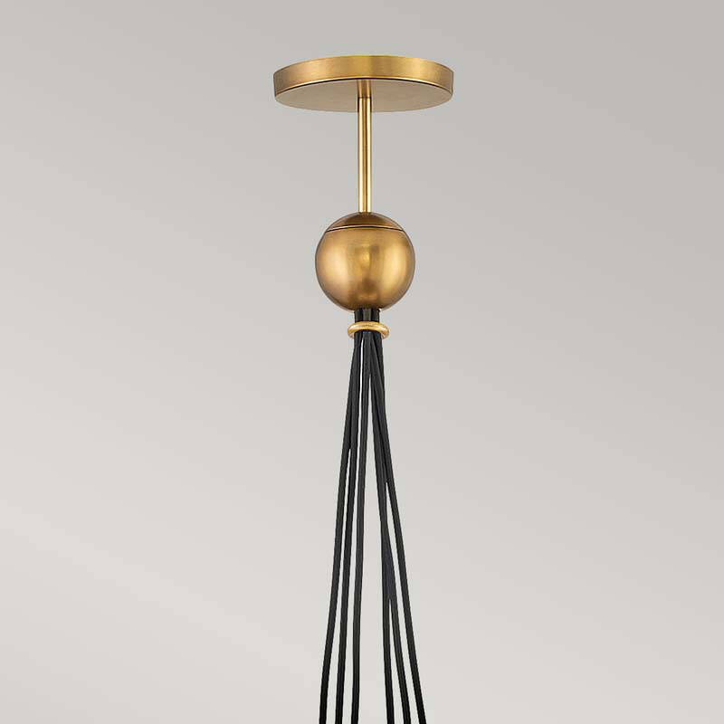 Image of Quintiesse Skye 6 Light Glass Cluster Ceiling Pendant