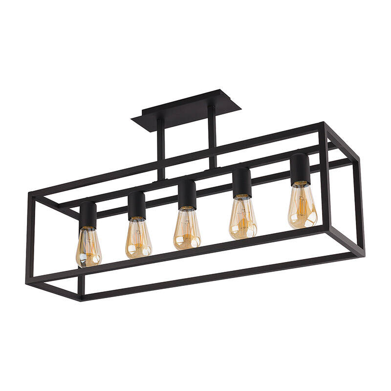 Image of Edit Crate 5 Light Semi-Flush Bar Ceiling Pendant