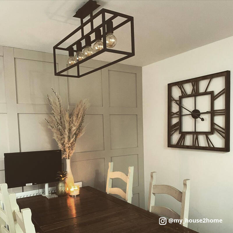 Image of Edit Crate 5 Light Semi-Flush Bar Ceiling Pendant