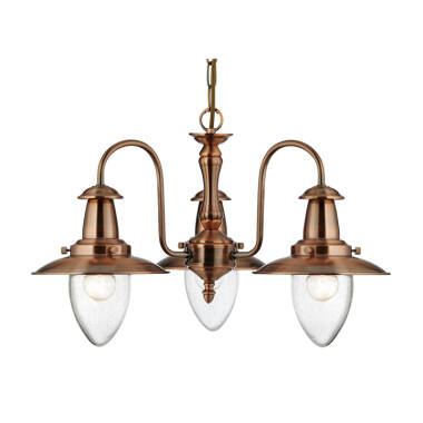 Utility 3 Arm Ceiling Pendant Light