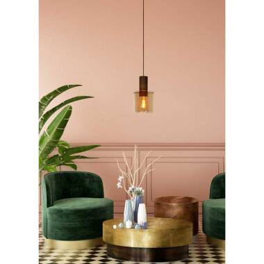 Image of Lucide Toledo Glass Ceiling Pendant Light