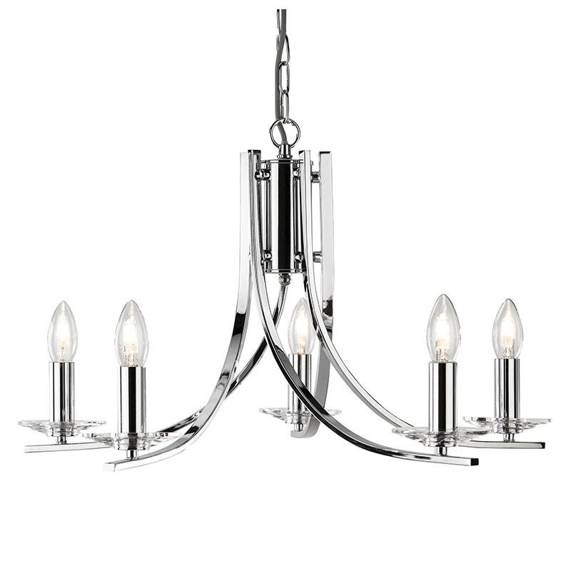 Image of Searchlight Ascona 5 Light Chandelier